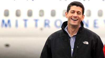 Paul Ryan on airport tarmac