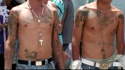 Gang members in Honduras