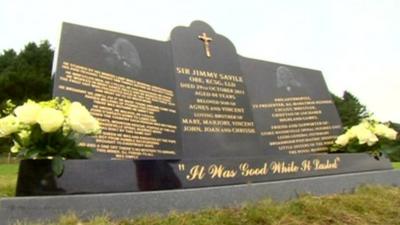 The gravestone of Jimmy Savile