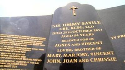 Jimmy Savile's gravestone