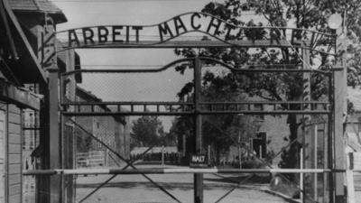 The gate of Auschwitz 1 concentration camp