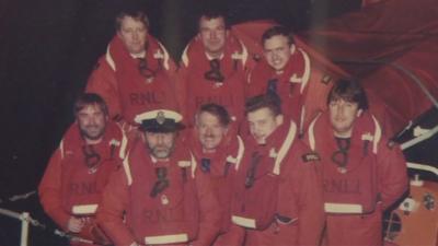 Dover lifeboat crew in 1987