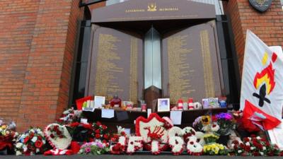 Hillsborough memorial at Anfield