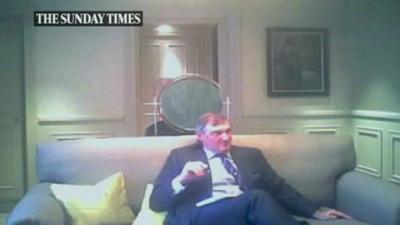 Still from Sunday Times footage of Adm Sir Trevor Soar