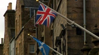 Scotland and UK flags