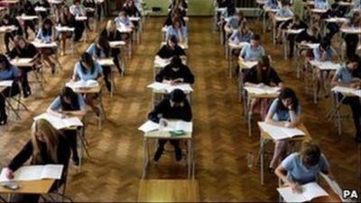 Students sitting an exam