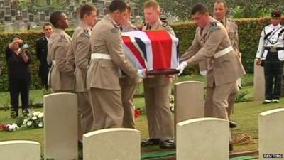 RAF crew member burial