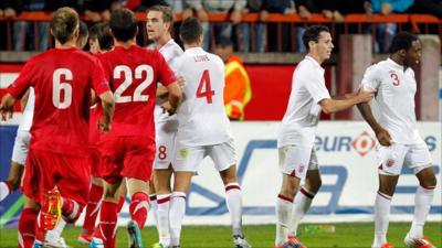 England and Serbia players clash following Tuesday's match