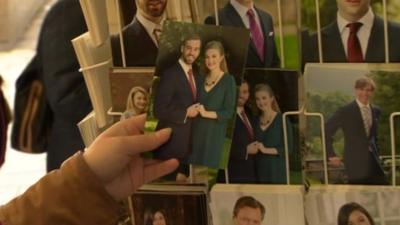 Postcards of Crown Prince Guillaume and the Belgian Countess Stéphanie de Lannoy