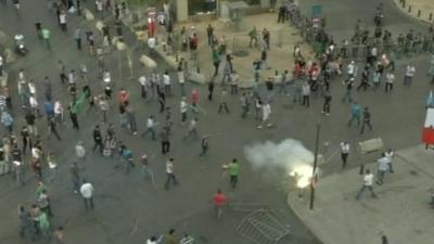 Protesters in central Beirut