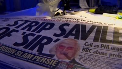 Jimmy Savile newspaper headlines