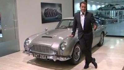 Mike Cartwright with Bond's Aston Martin