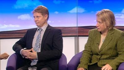 David Morris and Natalie Bennett