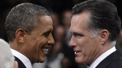 President Barack Obama and Republican presidential candidate Mitt Romney