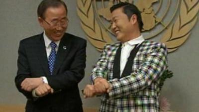 Ban ki-Moon and Psy