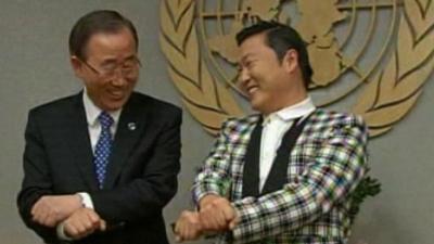 Ban ki-Moon and Psy