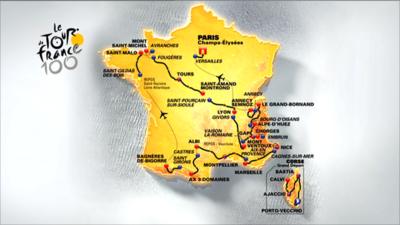 Tour de France 2013 map