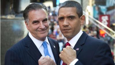 Romney and Obama impersonators