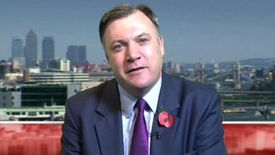 Shadow chancellor Ed Balls