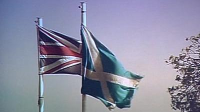 Union and Scottish flags