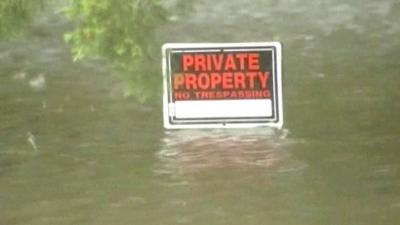 Sign under water