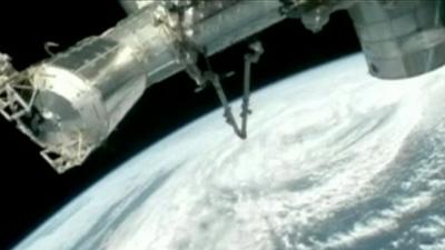 Satellite image of Hurricane Sandy