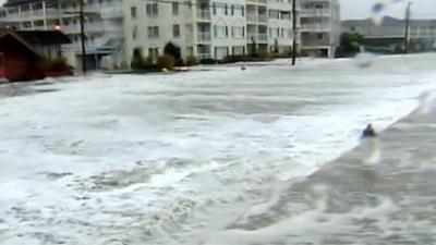 Floods hit areas near Atlanta City, New Jersey