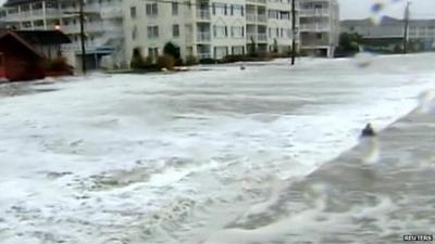 Floods hit areas near Atlanta City, New Jersey