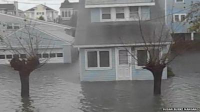 Flooding in Ocean City New Jersey, courtesy Susan Burke Mangano/YouTube