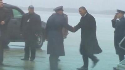 President Obama (centre)