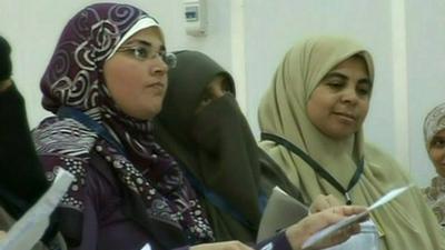 Muslim Brotherhood women fill 5 seat out of 213 won by the party last elections.