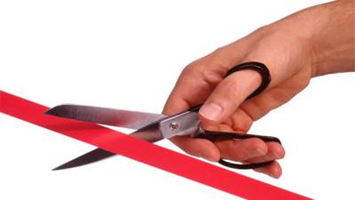 Red tape stock photo