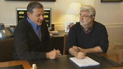 Disney's Robert Iger with George Lucas
