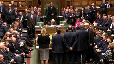 MPs in parliament before vote announced