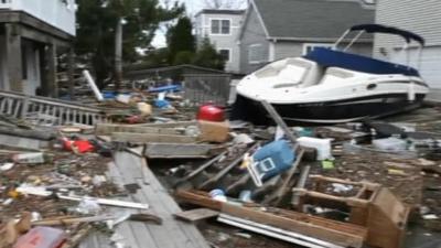 A neighbourhood wrecked by superstorm Sandy