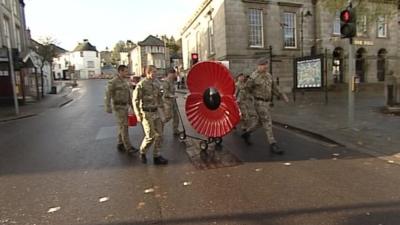 The poppy being pushed throughout Cornwall