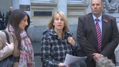 Rev John Suddards' sister speaking outside court