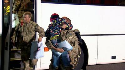 RAF personnel reunited with family in Lossiemouth