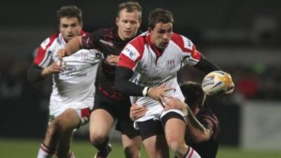 Action from Ulster's 45-20 win over Edinburgh