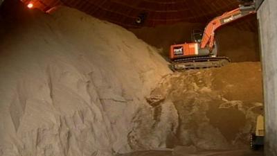 Stockpile of salt in Essex