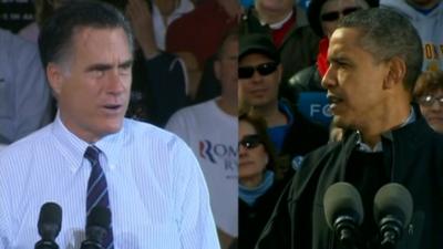 Mitt Romney and Barack Obama