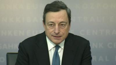 ECB president Mario Draghi