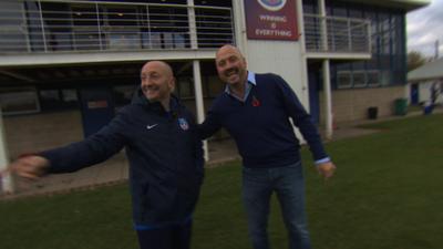 Ian Holloway and BBC Sport's Mark Clemmit