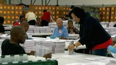 Votes being counted in Florida