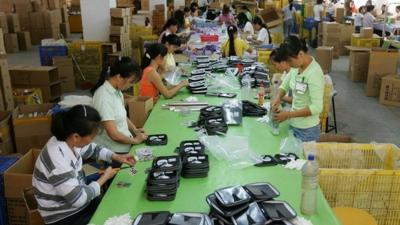 China factory workers