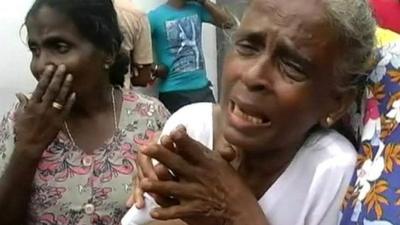 Relatives of prisoners killed in the Sri Lankan prison