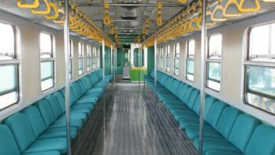 Interior of Nairobi's new commuter train