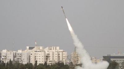 Missile fired as part of Iron Dome defence system