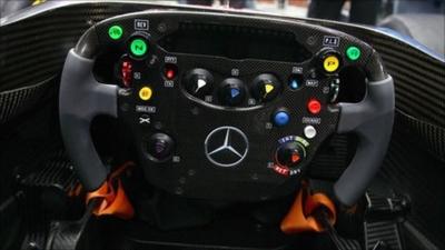 A McLaren Formula 1 steering wheel