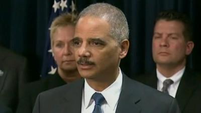 Attorney General Eric Holder from the Department of Justice